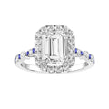 Emerald Cut Lab-grown Diamond Bridal Ring — down