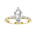 Marquise Lab-grown Diamond Bridal Ring — down