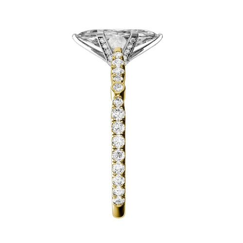 Marquise Lab-grown Diamond Bridal Ring — side