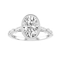 Oval Lab-grown Diamond Bridal Ring — down