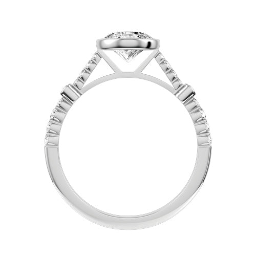 Oval Lab-grown Diamond Bridal Ring — front