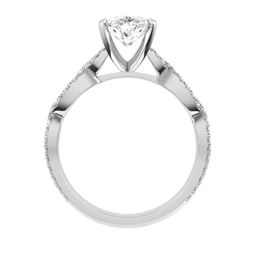 Oval Lab-grown Diamond Bridal Ring — front