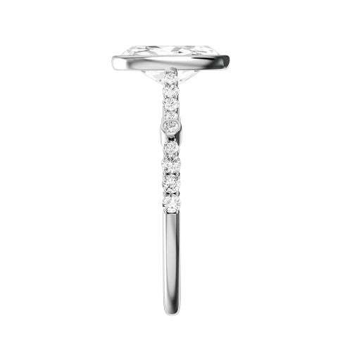 Oval Lab-grown Diamond Bridal Ring — side