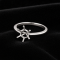 Blacknest Vault solitaire engagement ring setting in solid white gold or platinum