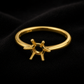 Blacknest Vault solitaire engagement ring setting in solid yellow gold